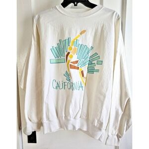 Vtg‎ DESERT SPORTSWEAR 100% cotton " CALIFONIA " 3D print long sleeves L